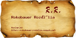 Rokobauer Rozália névjegykártya