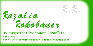 rozalia rokobauer business card